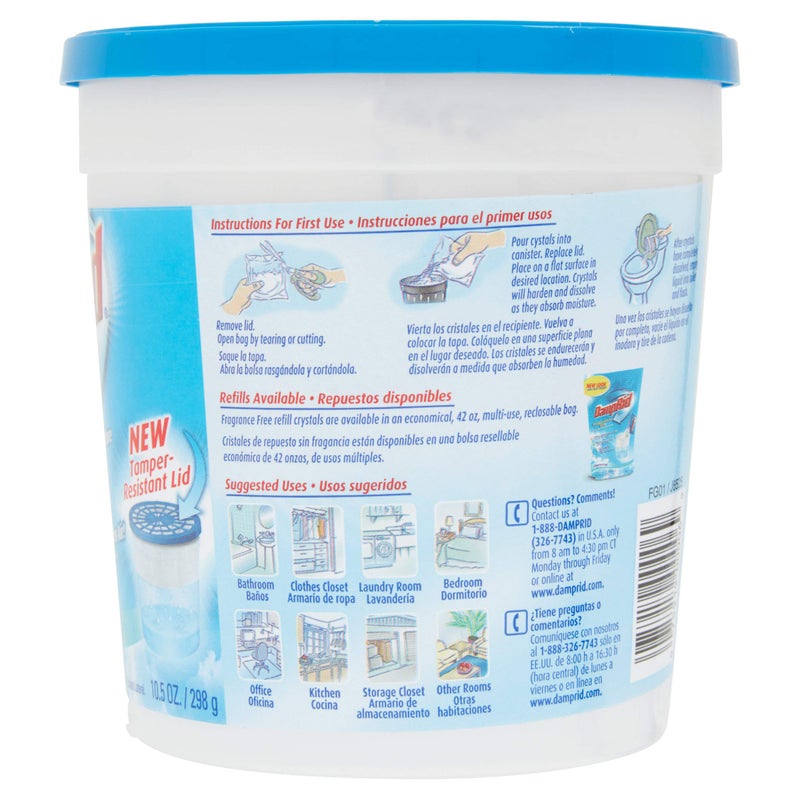 DampRid Refillable Moisture Absorber, Fragrance Free, 10.5 Ounce (Pack of 6) - Image 4